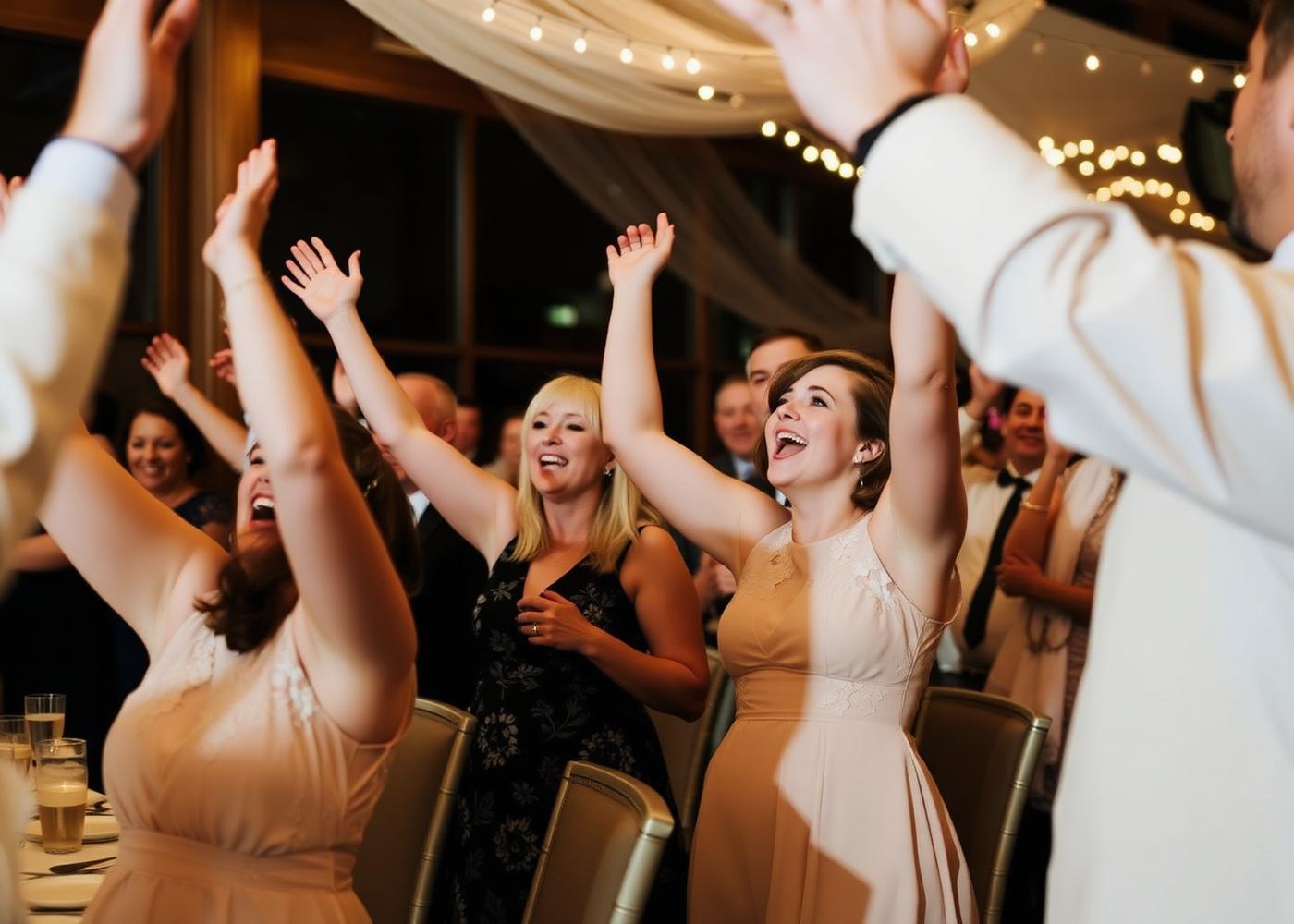 Guests singing along